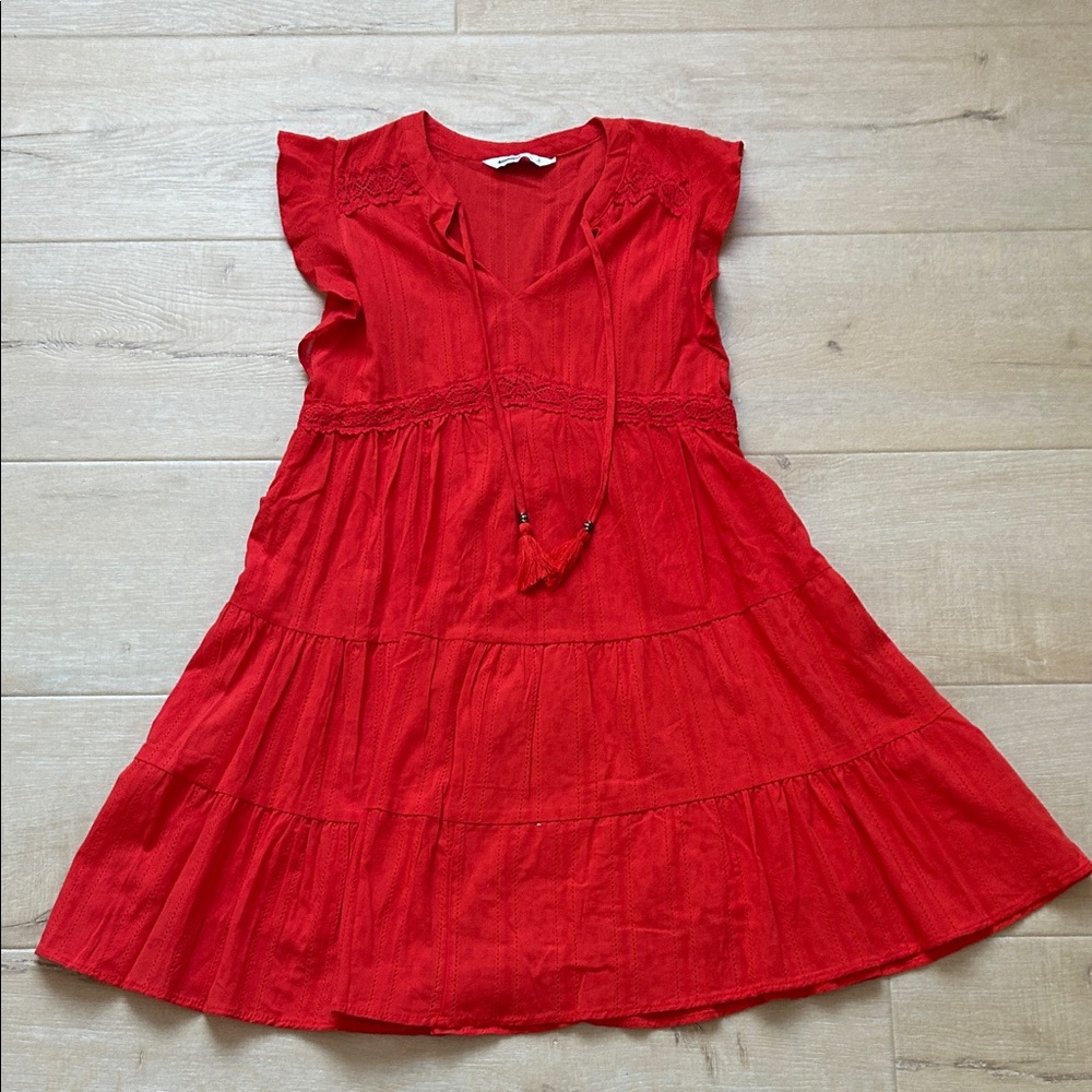Sonoma Vibrant Red Casual Dress